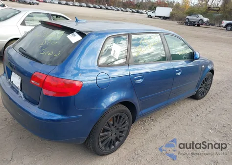 2006 Audi A3 2.0T z USA, uszkodzony, nr VIN WAUMF68P06A000908